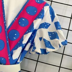 Kadın Mavi Kloş Midi Boy Günlük Elbise