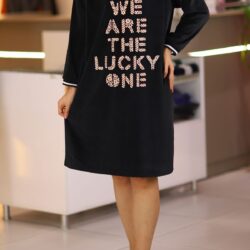 Tgclbse57 Kadın Siyah Midi Boy Kadife Büyük Beden Günlük Spor Elbise