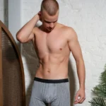 3’lü Erkek Boxer Çizgili Pamuk/Modal Kumaş - gri