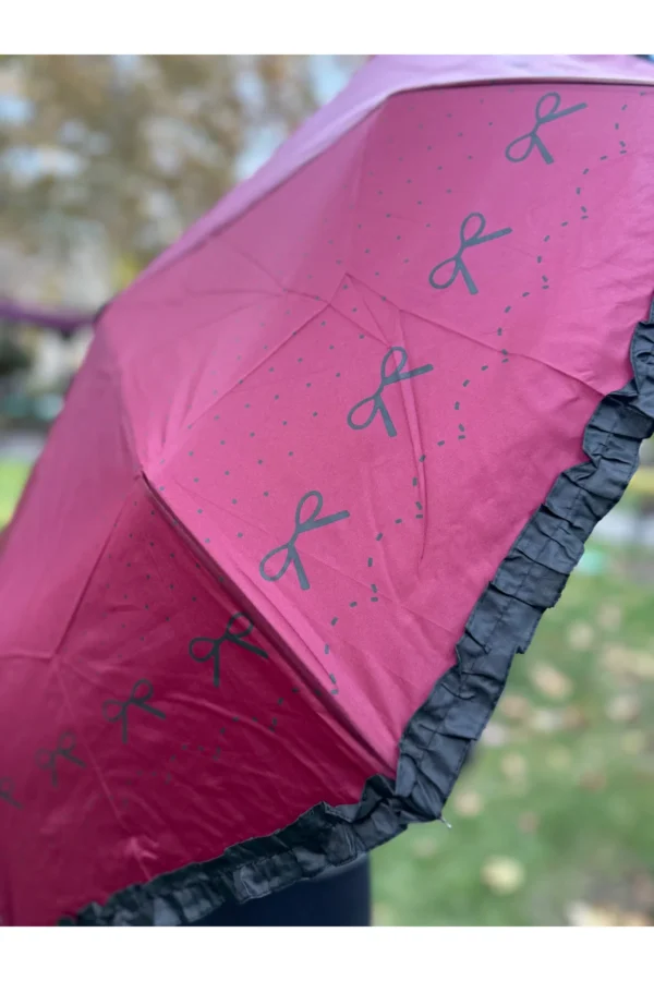 8 Telli Tam Otomatik Rüzgara Dayanıklı Desenli Şemsiye