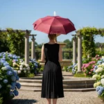 Bordo 8 Telli Tam Otomatik Rüzgara Dayanıklı Düz Renk Şemsiye - Bordo