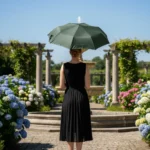 Haki 8 Telli Tam Otomatik Rüzgara Dayanıklı Düz Renk Şemsiye - Haki