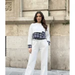 Kadın Beyaz Üç Iplik Şardonlu Spor Eşofman Takım - Beyaz