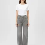 Kadın Pencere Detaylı Palazzo Kot Denim Jean Pantolon