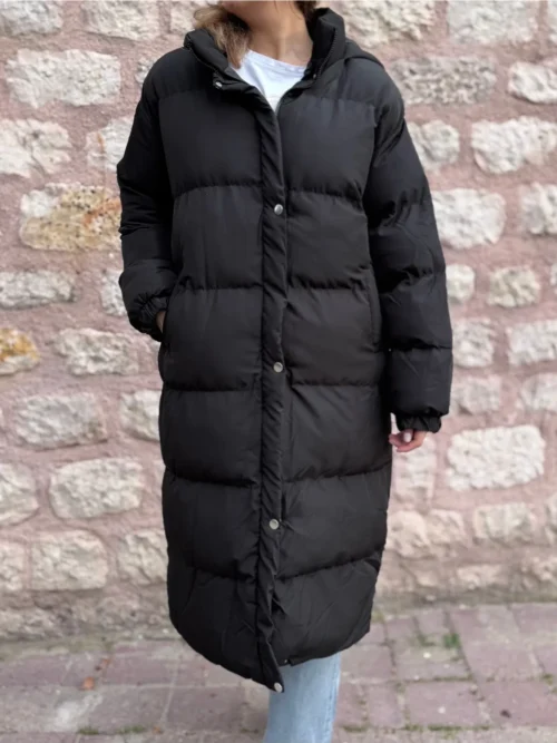 siyah-uzun-boy-basic-sisme-mont-tesettur-mont Siyah Uzun Boy Basic Şişme Mont Tesettür Mont