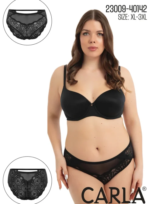 Transparan Tül Ve Dantel Detaylı Büyük Beden Fantezi Külot09