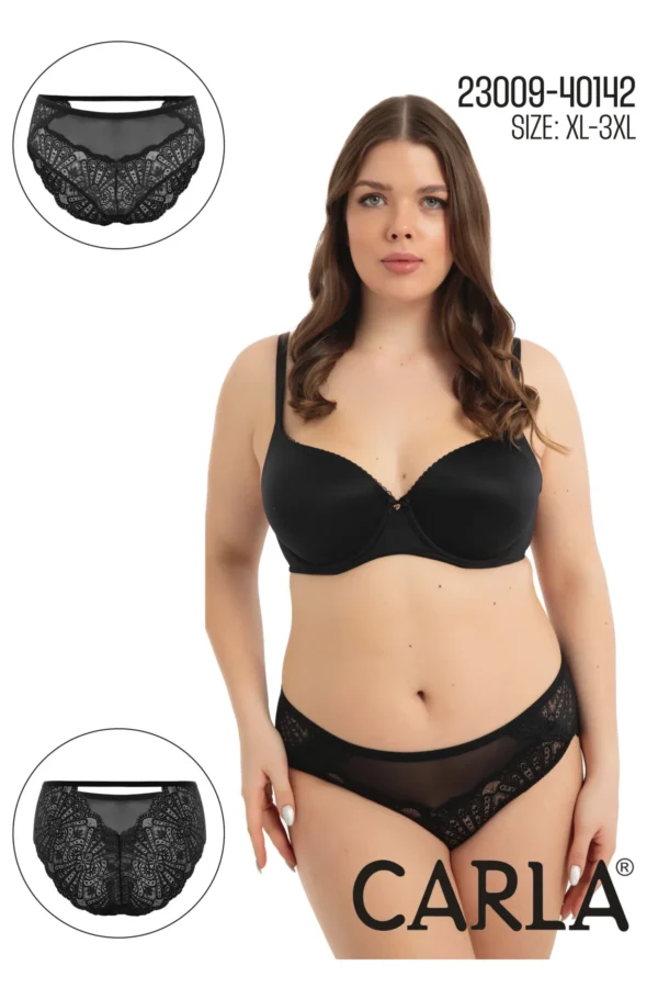 Transparan Tül Ve Dantel Detaylı Büyük Beden Fantezi Külot09