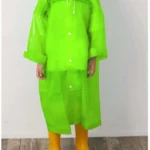 Unisex Çocuk Yağmurluk Ve Rüzgarlık Kapüşonlu Eva Kumaş Rüzgar Ve Suya Dayanıklı Yeşil - Yeşil