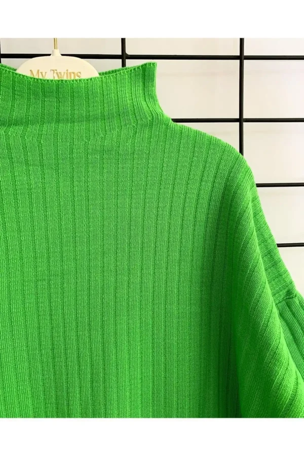 Yeşil Fitilli Triko Ikili Takım Spor Günlük Salaş