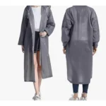 Yetişkin Unisex Gri Yağmurluk Ve Rüzgarlık Kapüşonlu Eva Kumaş Rüzgar Ve Suya Dayanıklı - gri