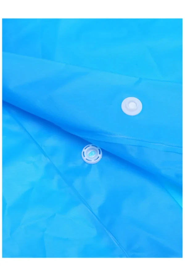 Yetişkin Unisex Mavi Yağmurluk Ve Rüzgarlık Kapüşonlu Eva Kumaş Rüzgar Ve Suya Dayanıklı