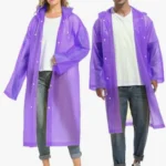 Yetişkin Unisex Mor Yağmurluk Ve Rüzgarlık Kapüşonlu Eva Kumaş Rüzgar Ve Suya Dayanıklı - mor