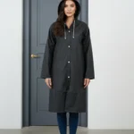 Yetişkin Unisex Yüksek Gramajlı Kalın Eva Kumaş Suya Rüzgara Dayanıklı Yağmurluk - Siyah