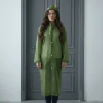 Yetişkin Unisex Yüksek Gramajlı Kalın Eva Kumaş Suya Rüzgara Dayanıklı Yağmurluk - Yeşil