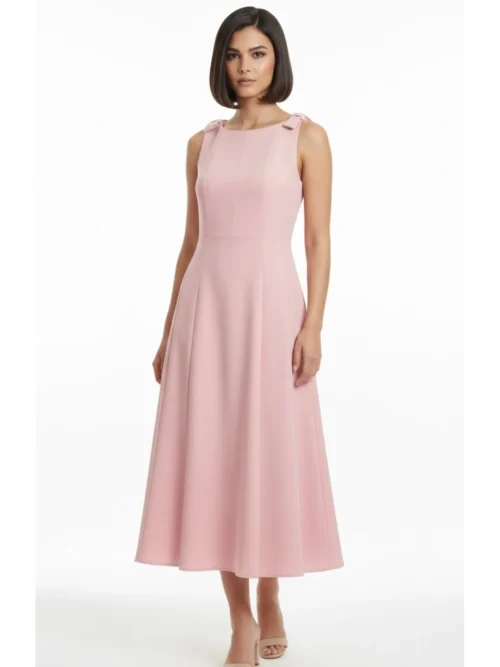 Fiyonk Detaylı A Kesim Krep Elbise