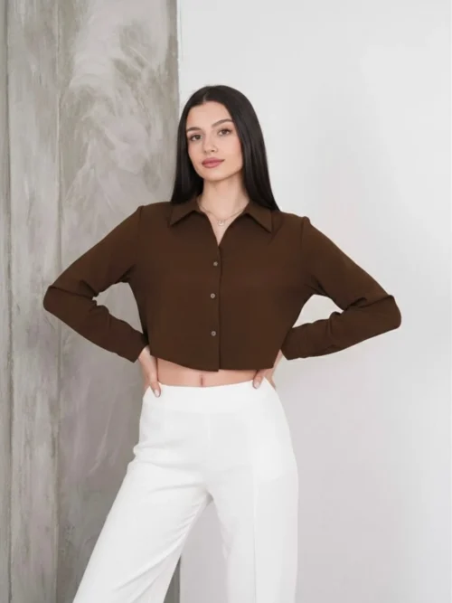 Kadın Crop Gömlek