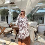 Beli Lastikli Salaş Müslin Elbise