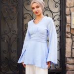 Volanlı Bel Detaylı Müslin Kumaş Tunik