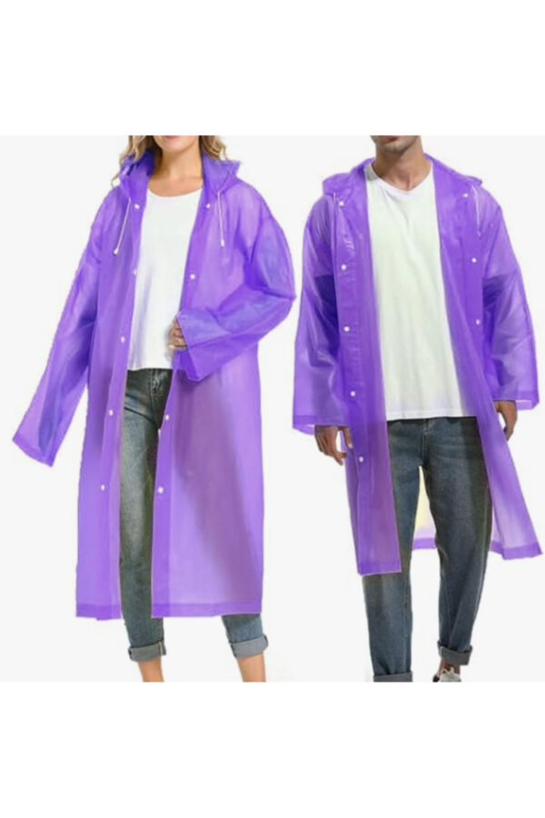 Yetişkin Unisex Mavi Yağmurluk Ve Rüzgarlık Kapüşonlu Eva Kumaş Rüzgar Ve Suya Dayanıklı