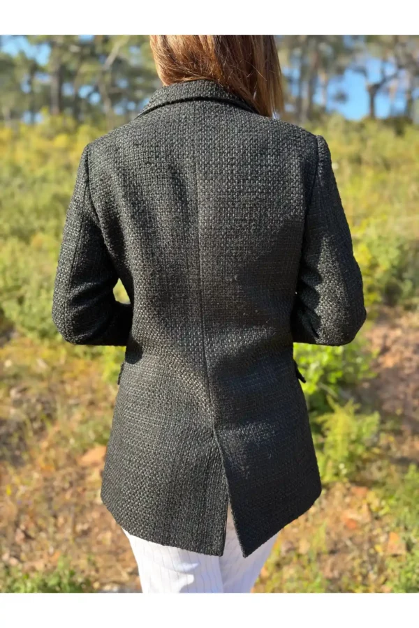Siyah Tüvit Spor Blazer Ceket